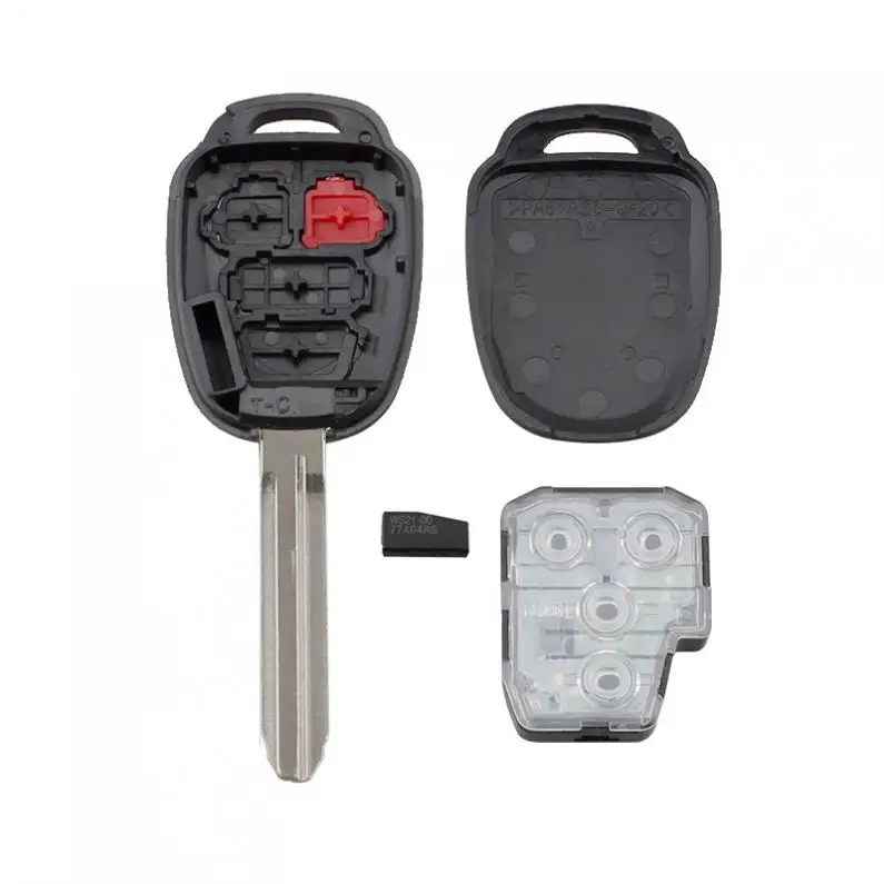 Черный ABS + металл 314 МГц 4 кнопки без ключа дистанционный Флип брелок HYQ12BEL с H чипом