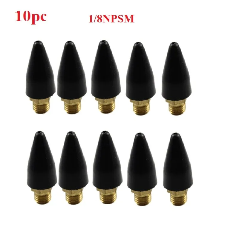 10Pcs/Set Rubber Pneumatic Nozzle Tip Replacement For Air Blow Tool 1/8 Inch NPSM Pneumatic Tool Dust Blowing Gun Rubber Nozzle