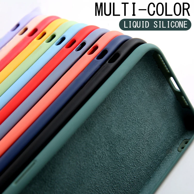 

Liquid Silicone Case For Xiaomi Mi 10 Pro 9 8 SE 6 5X 6X CC9 CC9e Thin Cover For Redmi Note 9 Pro 9S 8T 8 7 6 K20 K30 Pro Fundas