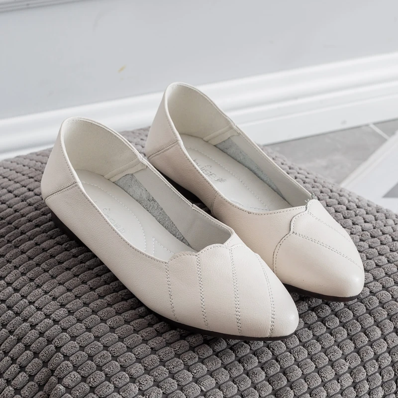 ZHUISE 2021 туфли на плоской подошве из натуральной кожи Женские лоферы Мягкие