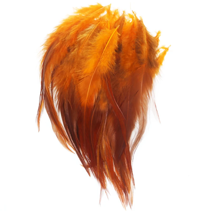 ICERIO 50PCS Fly Tying Hook Rooster Saddle Hackle Cock Schlappen Feather Trout Steelhead Flies Tying Materials