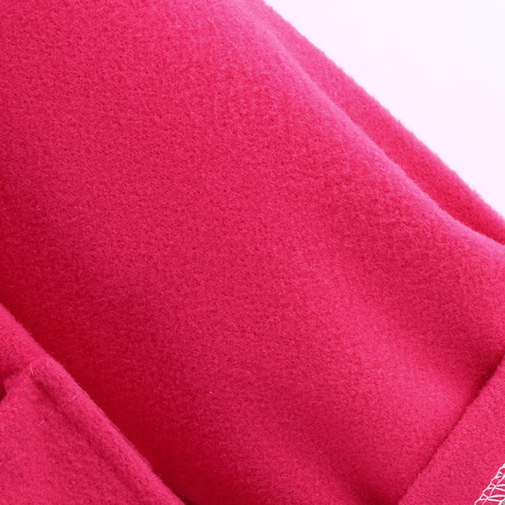 

Women Fashion Solid Button Cardigan Hooded Pocket Splice Coats Winter Woollen Coat Long Sleeve Turn-Down Collar