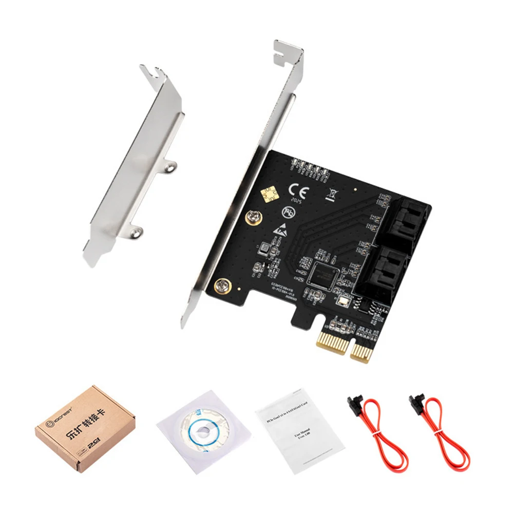 

Internal Extension Adapter Card PCIe SATA Adapter 6Gbps 4 Ports SATA III to PCI Express 3.0 X1 Expansion Card