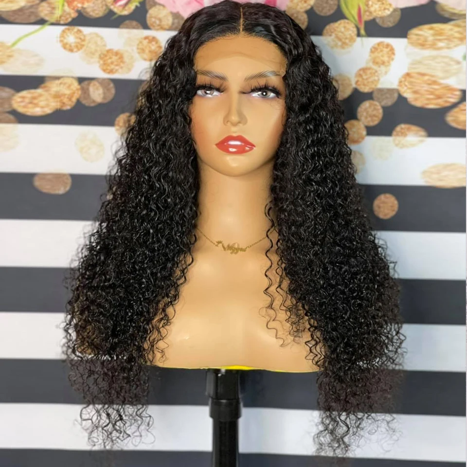 LEVITA афро кудрявые человеческие волосы парик 4 × закрытие шнурка дешевые