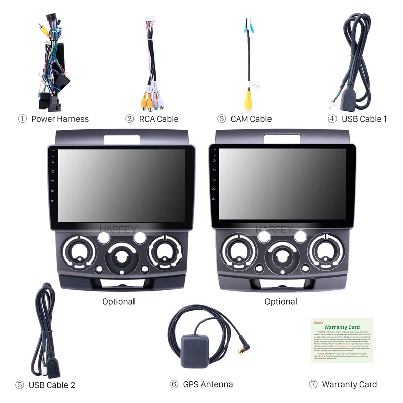 Harfey автомобильный 9 &quotGPS HD Android 2006 стерео для Ford Everest/Ranger Mazda BT-50 2007 2010-Поддержка Carplay
