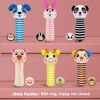 0 12m toddler gift animal style hand bell rattle new baby soft plush baby toy animal hand bells teethe rattle toys high quality