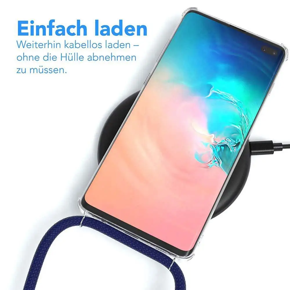 Для Samsung Galaxy S10 S9 S8 Plus S10E Note 9 10pro кейс с ремешком через плечо, ожерелье и шея A50 M30 on.