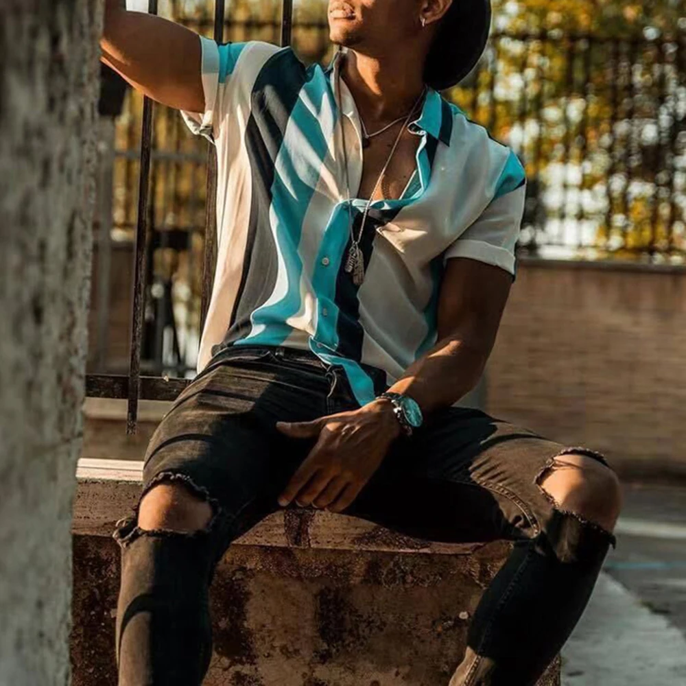 MJARTORIA повседневная мужская рубашка в полоску хлопок дизайнерская брендовая