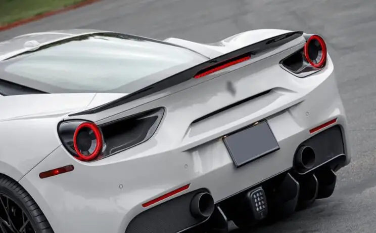 Реальные углеродного волокна заднего крыла багажник выступ Спойлеры для феррари