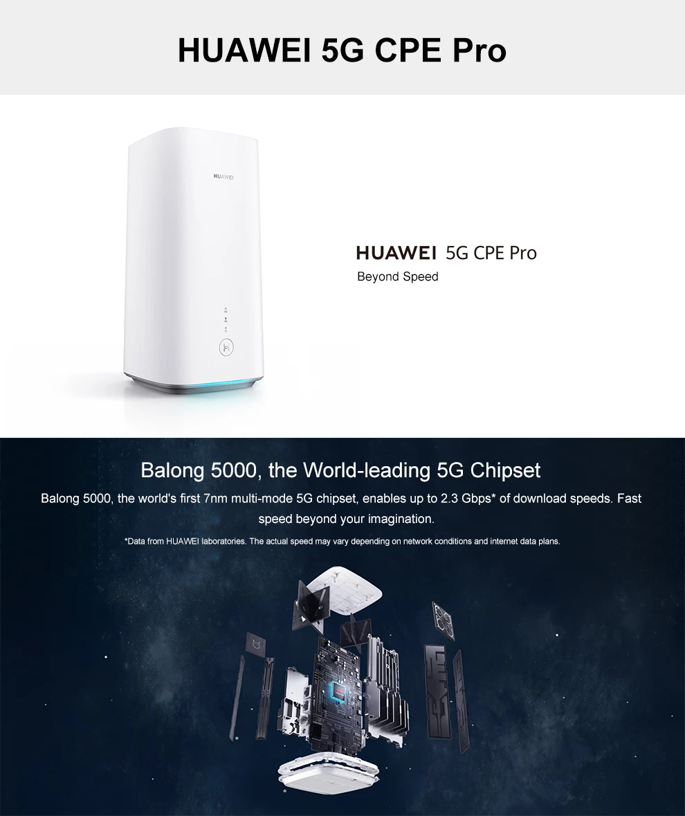 

2020 chegada nova original 3.6gbps huawei H122-373 5g cpe pro 2 terminal de dados sem fio suporte wifi 6 velocidade