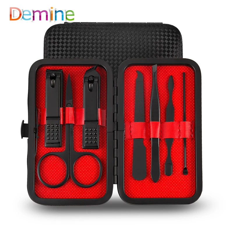 

7pc/set New Manicure Nail Clippers Pedicure Set Portable Travel Hygiene Kit Stainless Steel Nail Cutter Tool Set Dead Skin Plier