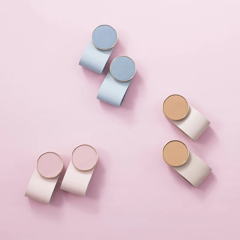 Высококачественные современные ручки для дверей шкафов кожаная ручка ящиков