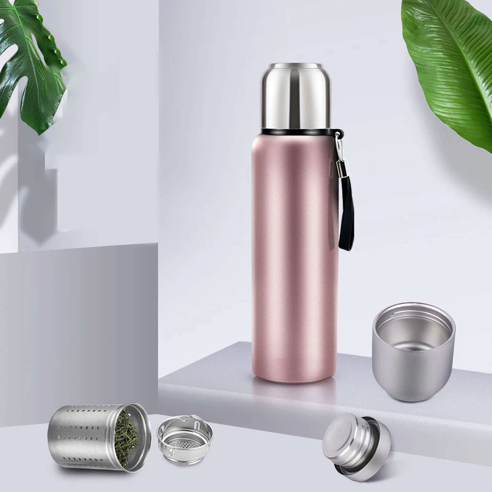 

Efficient Insulation Thermos Travel Hiking Office Stainless Steel Thermo Cup Leakproof Portable High Capacity Coffee Vacuum Cup