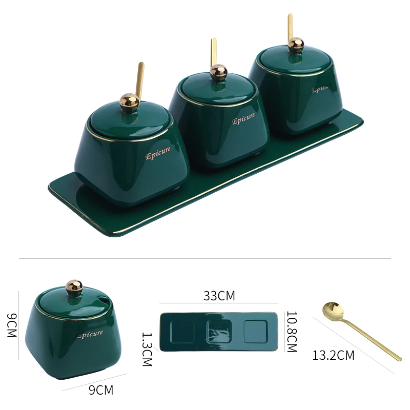 

Ceramic Seasoning Jar Sugar Pepper Salt Bowl Seasoning Sealed Jar Seasoning Jar with Lid Kitchen Especiero Kitchen Tools DG50SJ