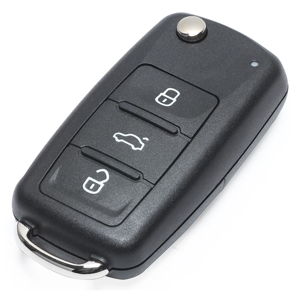 

KEYECU 10 PCS/LOT New 3 Button Replacement Shell Flip Folding Remote Key Case Fob for Volkswagen Seat Skoda