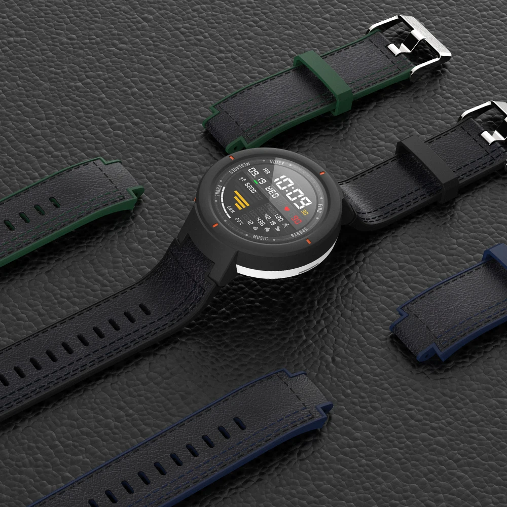 SIKAI силиконовый кожаный ремешок для часов Huami Xiaomi Amazfit Verge 3 lite часы высококачественный ремешок сменный Браслет для Huami 3