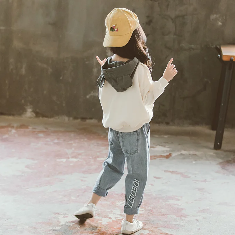 Одежда для маленьких девочек весеннее платье с длинными рукавами толстовки