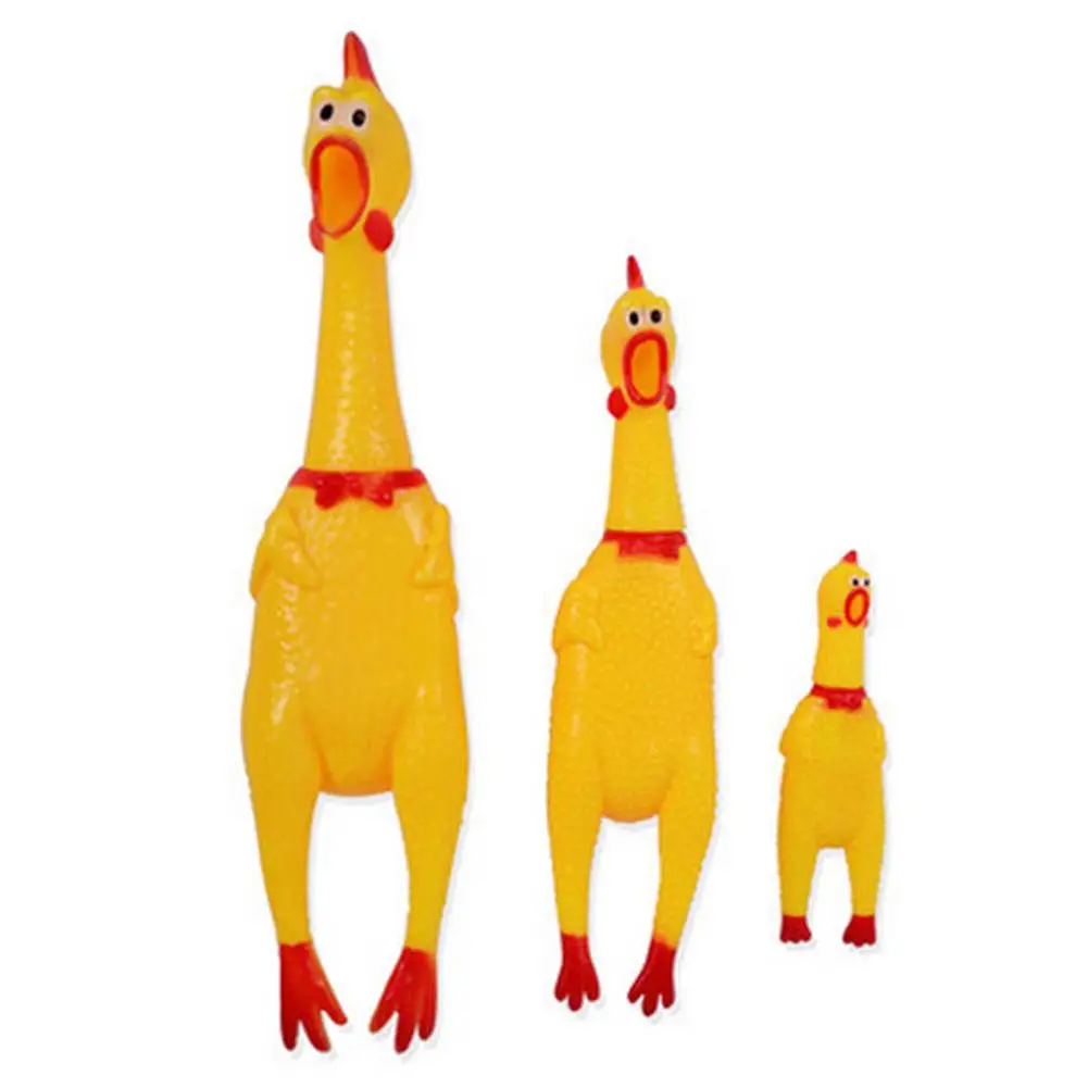 

Squeaker Shrilling Screaming Chicken Slow Rising Vent Squeaky Sound Funny Toy Stress Relieve Gift for Dogs Molar Chew Toys