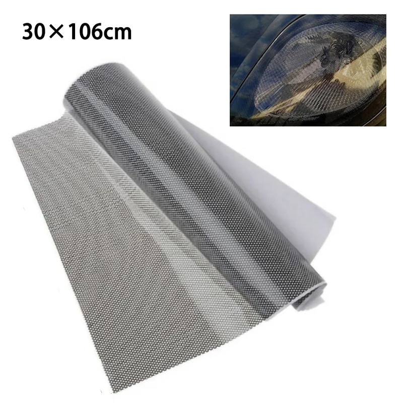 

Universal 30x106cm Mesh Hollow Film Car Window PVC Perforated for Heading Taillight Car Motorcycle Styling Rear Lamp Sticker
