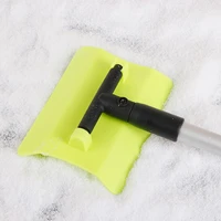 car snow removal shovel retractable portable glass ice scraper 180 degree rotation with concave convex handle for snow thick ice