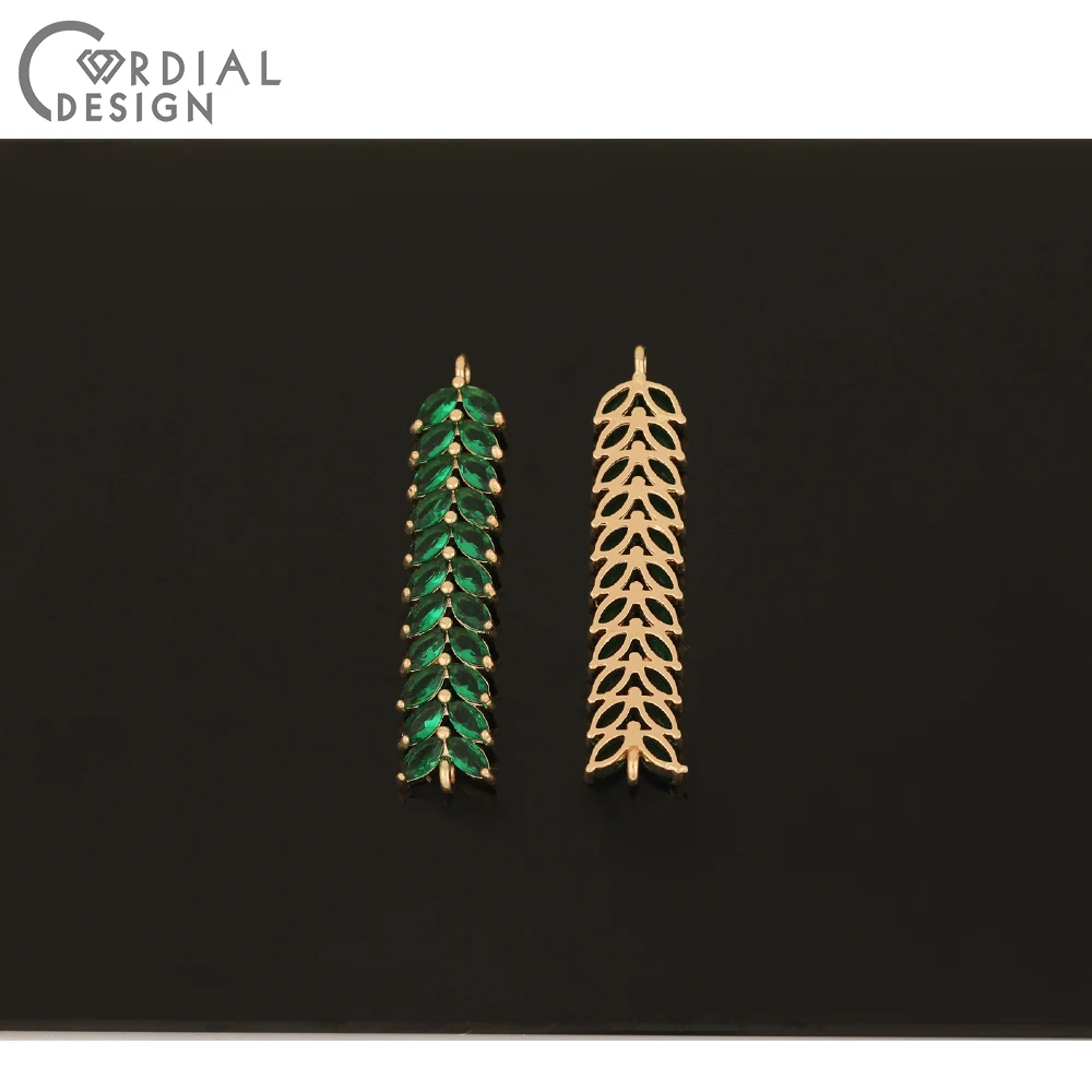 

Cordial Design 20Pcs 8*40MM Jewelry Accessories/CZ Charms/Jewelry Findings & Components/DIY Connectors/Hand Made/Earrings Making