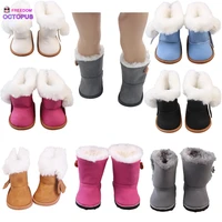 7 5cm length plush snow boots for 18 inches american doll accessories baby doll festival shoes gift for our generation dolls