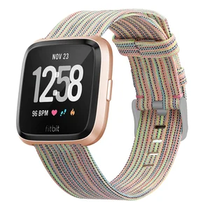 Ремешок для Fitbit Верса 2, Холщовый дышащий сменный Браслет для Fitbit Versa Lite 64001