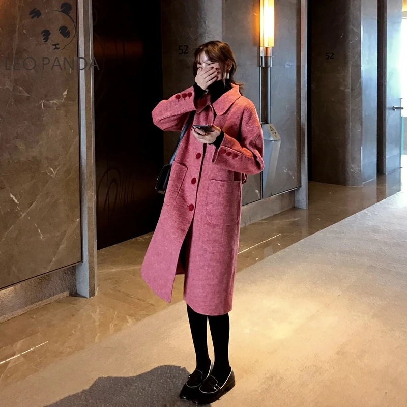 Женское милое пальто Дамская Роскошная твидовая куртка из ягненка женское