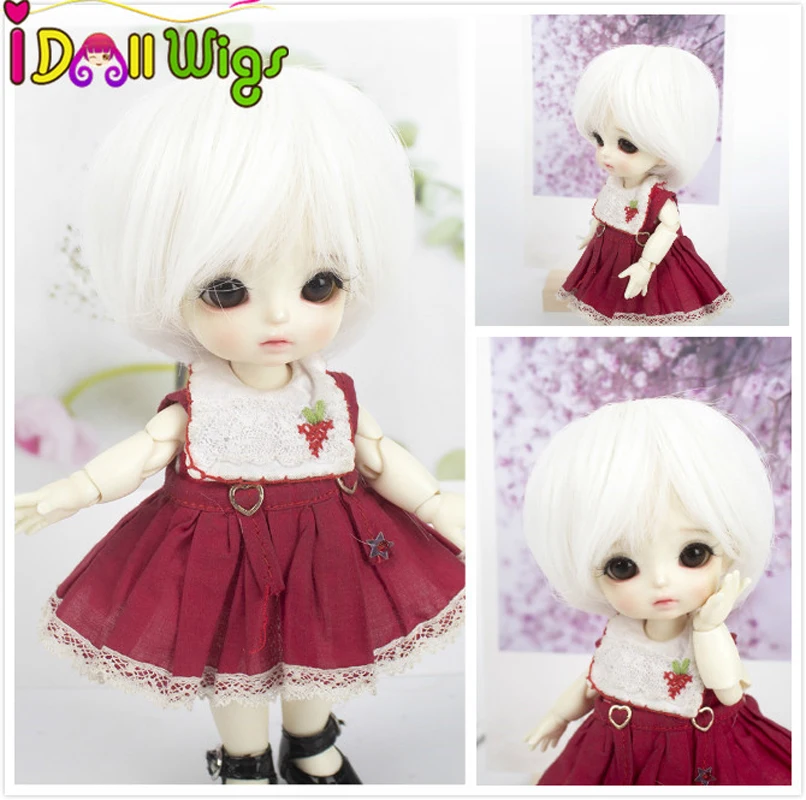 1/8 5-6 дюймов Bjd SD ob11 белые маленькие куклы парик модный стиль высокотемпературные волосы для куклы аксессуары