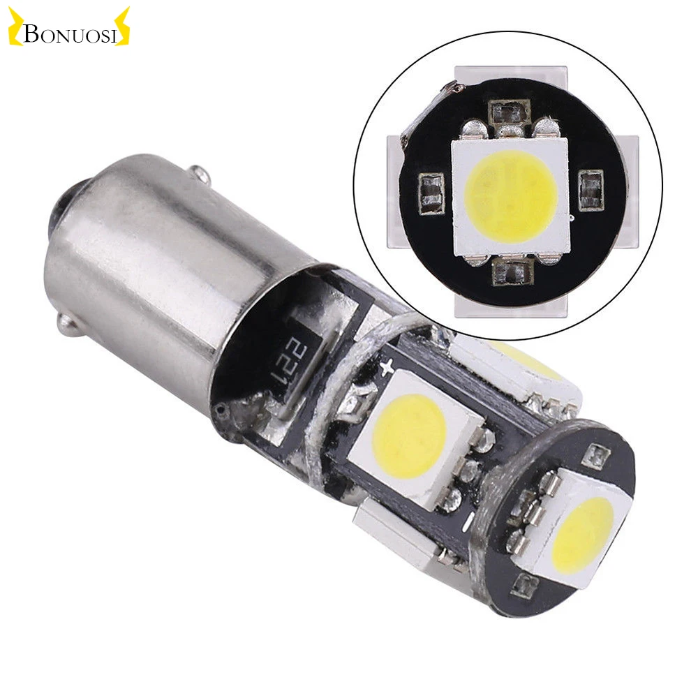 10 шт. BA9S Canbus 5 smd 5050 Led H6W T11 T4W без ошибок автомобильная лампа для чтения верхняя