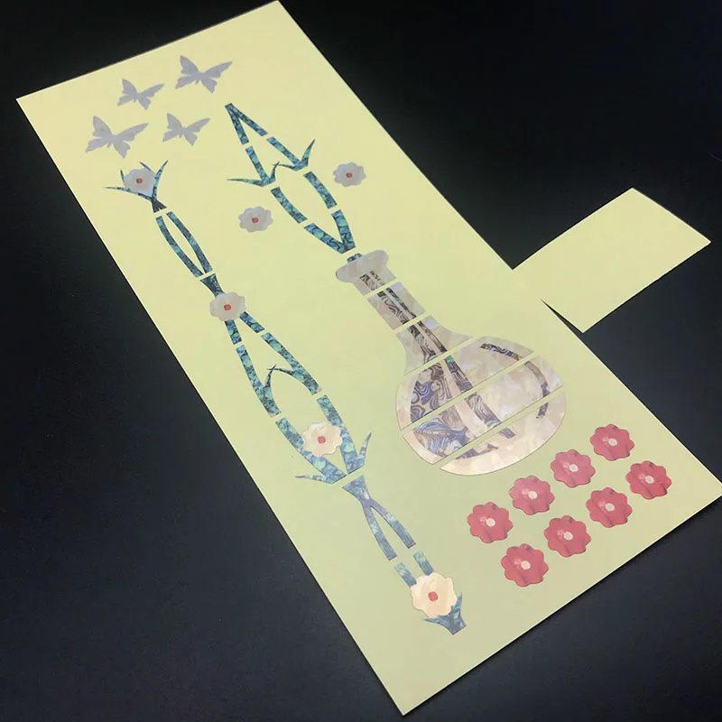 DIY ваза бабочки гриф инкрустация наклейки гитары Стикеры для электрических