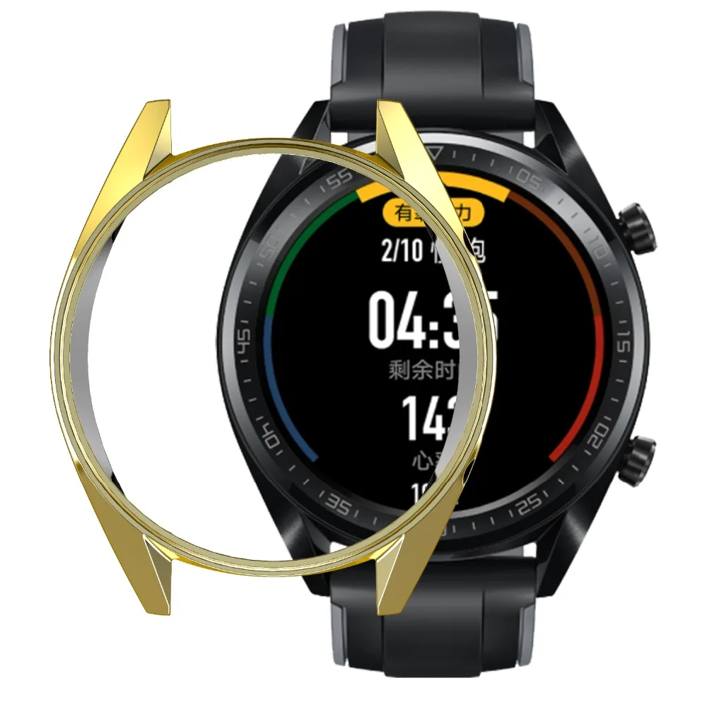 Huawei Watch GT case For huawei watch gt strap band cover soft TPU plated All-Around protective case shell watch Accessories
