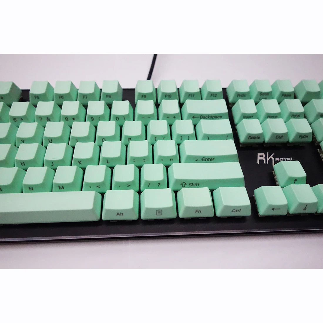 OEM мятный зеленый толстый колпачок клавиш PBT раскладка ANSI верхняя или боковая