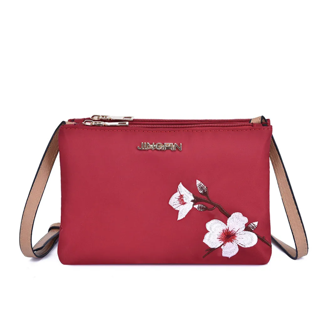 4 шт. модная сумка мешок с вышивкой через плечо для женщин девушек кошельки