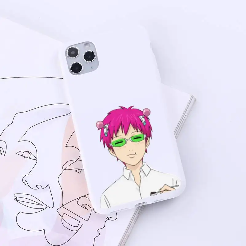 

The Disastrous Life of Saiki K Saiki Kusuo 1 Phone Case Candy Color for iPhone 6 7 8 11 12 s mini pro X XS XR MAX Plus