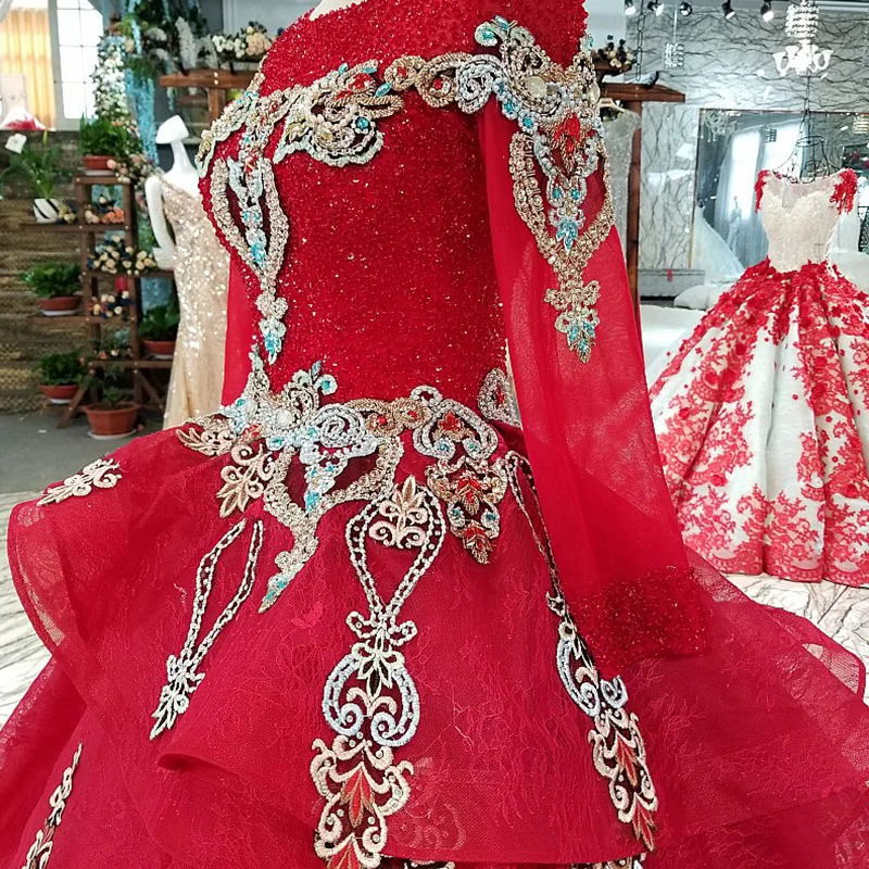 LS54744 королевское красное vintage платье партии o шеи длинние tulle втулки зашнуруйте
