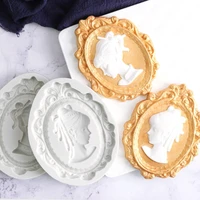 classical relief girl silicone mold fondant cake decorating tool mold sugarcraft chocolate baking tool for cupcake gumpaste form