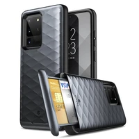 clayco for samsung galaxy s20 ultra 5g case argos premium hybrid protective wallet cover with built in credit cardid card slot