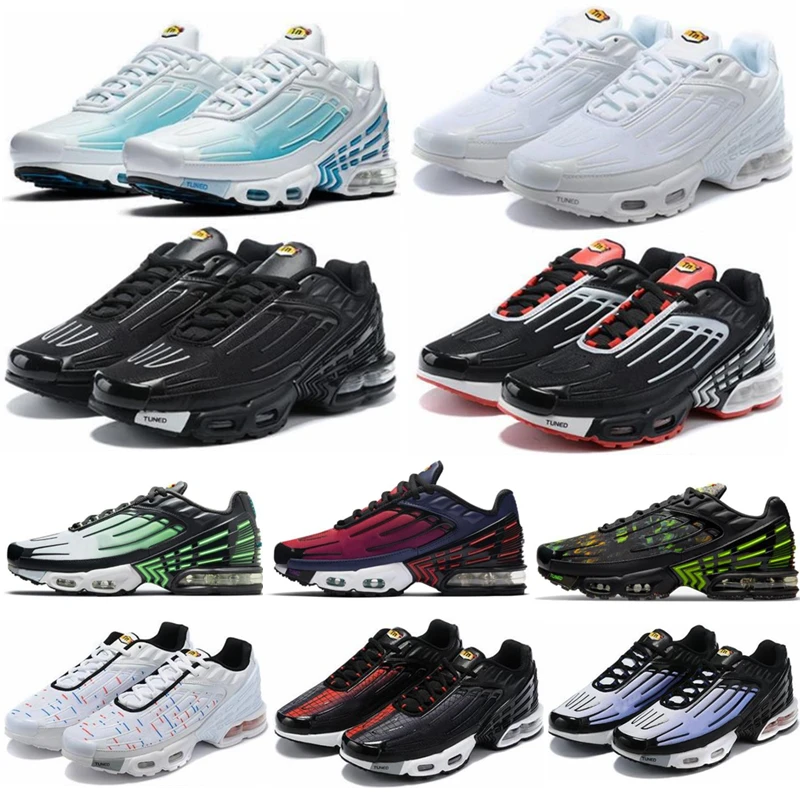 

Кроссовки Plus3 III мужские для бега, повседневная обувь для тренировок, уличные спортивные сникерсы для тренировок, Размер 40-45, белый и черный, ...