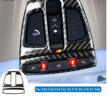 

Airspeed для BMW F20, F30, F34, F32, X5, F15, X6, F16, X1, F48, аксессуары, углеродное волокно, внутренняя отделка автомобиля светильник ПА для чтения, рамка, наклейк...