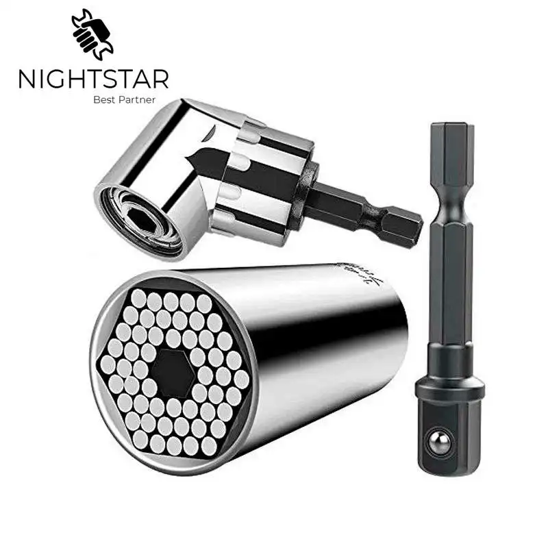 Универсальный Гаечный ключ с трещоткой 3 шт. 7 19 мм адаптер для электродрели и