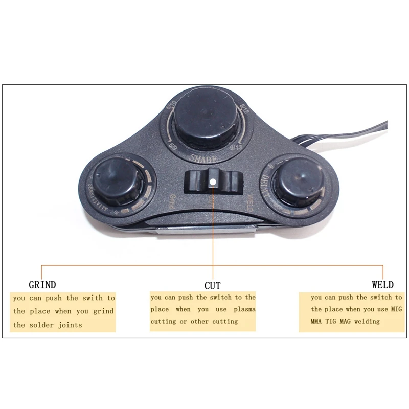 Сварочная маска/шлем GTBL Out Control Big View Eara 4 Arc Sensor Din5-Din13 Solar Auto Darkening Tig Mig Mma с фильтрующей линзой Helmet Gl on.