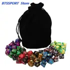 Набор многогранных кубиков игральные кости DnD, 49 шт., двухцветные кубики с мешочком для подземелья и драконов, игровые MTG игры, D4, D6, D8, D10, D12, D20