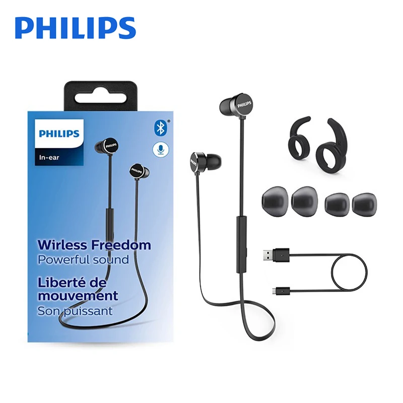 Оригинальные беспроводные bluetooth-наушники Philips TAUN102 спортивные bluetooth-наушники с IPX4 водонепроницаемые для huawei samsung Xiaomi