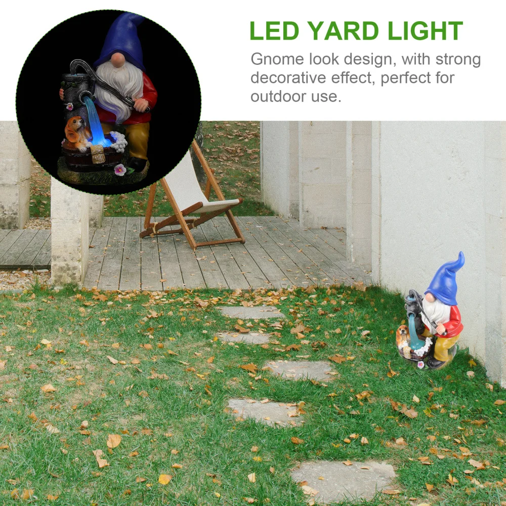 

Solar Yard Light Decorative Garden Light Home Waterproof Lamp Resin Gnome Light