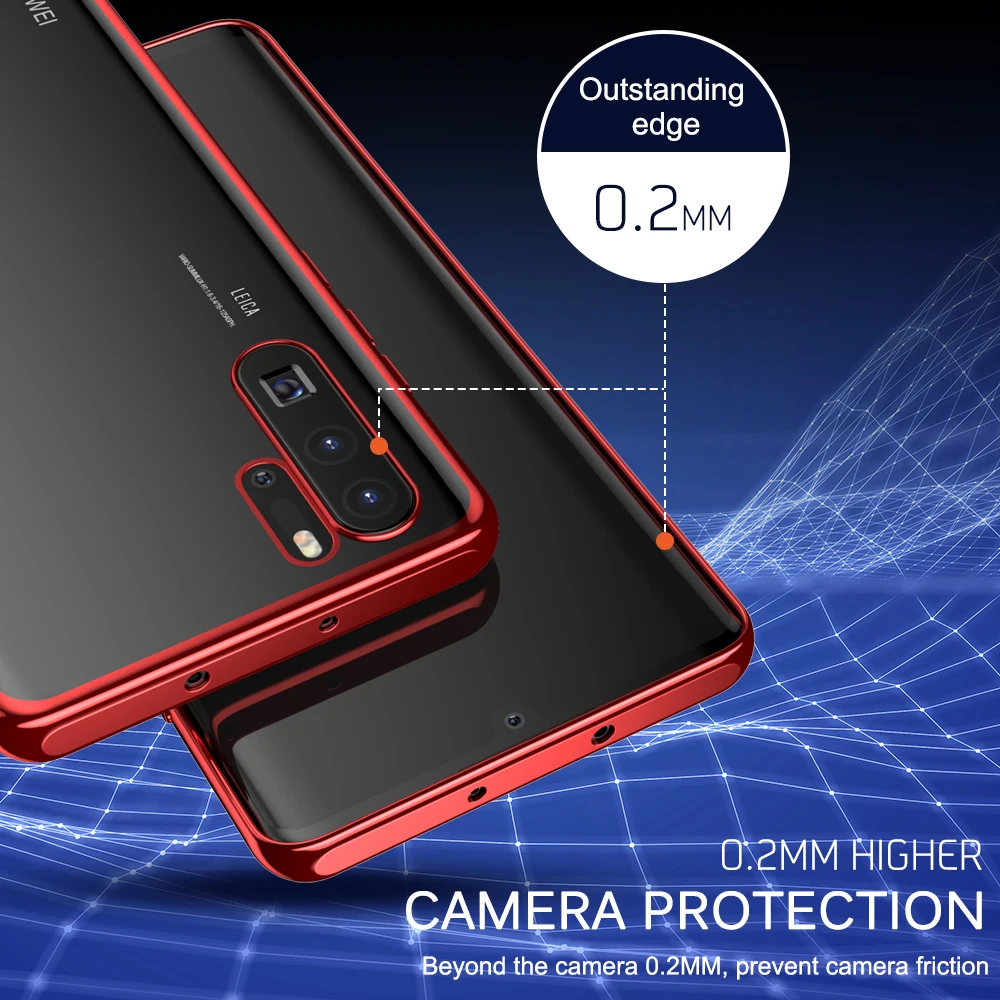 Роскошный Силиконовый мягкий прозрачный чехол для Huawei P10 P20 P30 P40 Lite Honor 10 20 10i 20i 20s