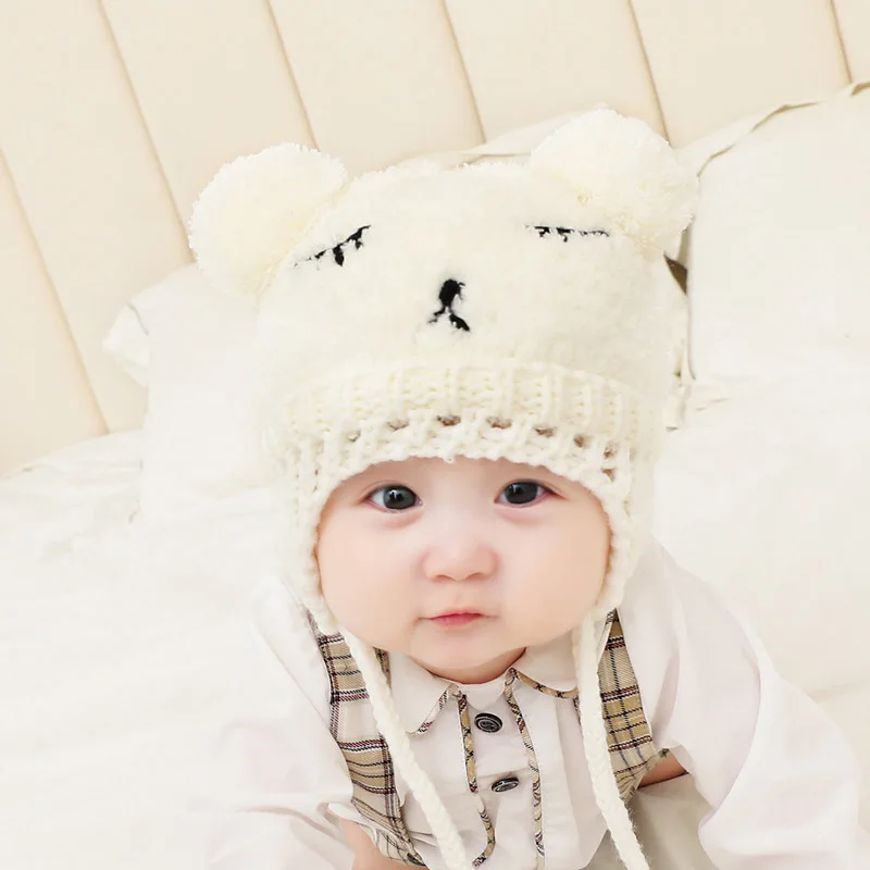 Шапка-бини с помпоном для девочек 3-36 месяцев | Детская одежда и обувь