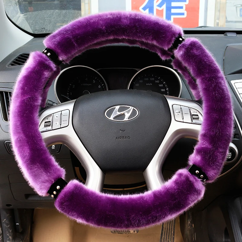 Длинный плюшевый зимний телефон теплый пушистый чехол на Автомобильное рулевое