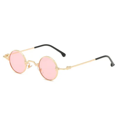 

New Fashion Round Frame Sunglasses For Women Gradient Metal Sunglasses Personality Street Photography Europe And America 2021