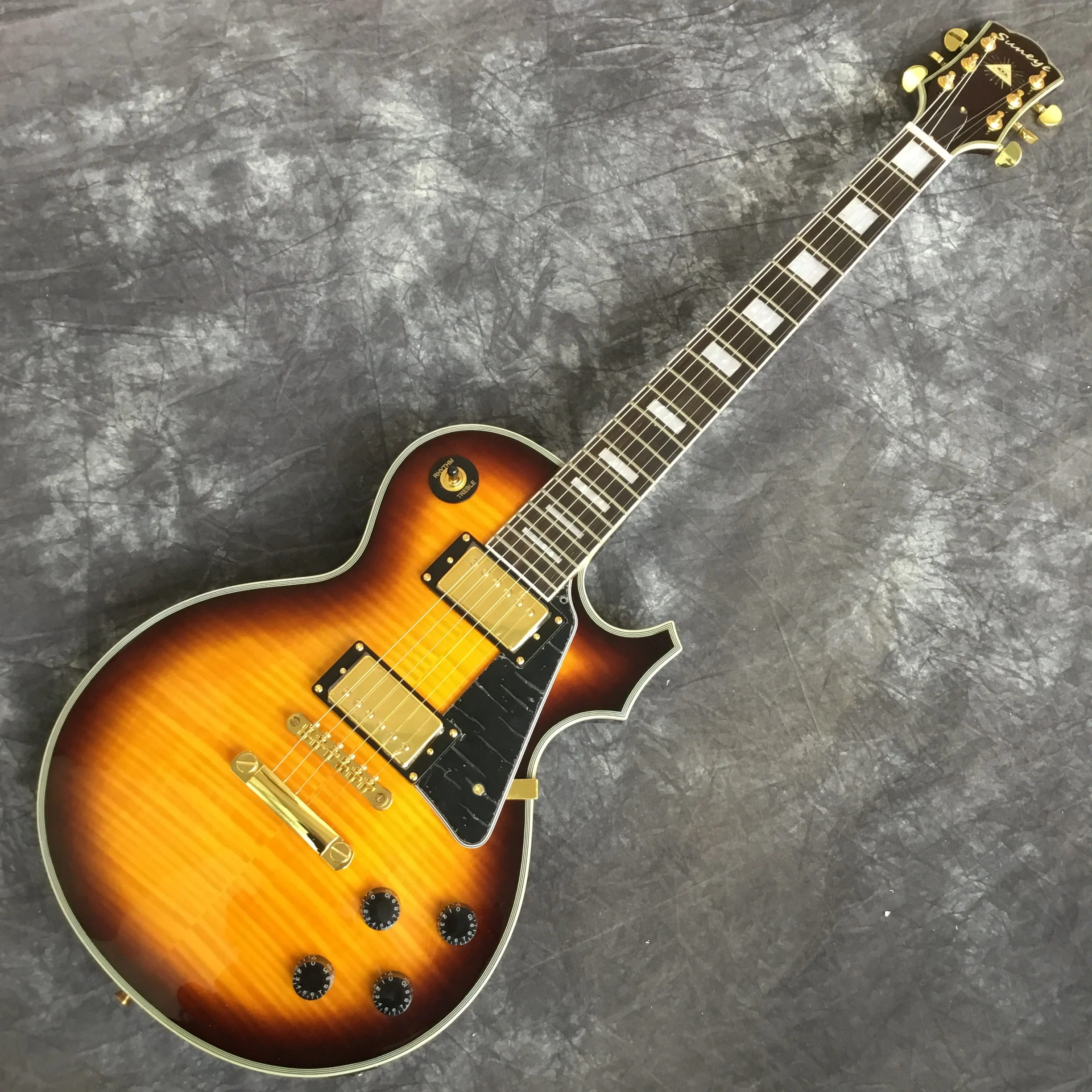 Suneye винтажная электрическая гитара Sunburst электроника под заказ с золотым